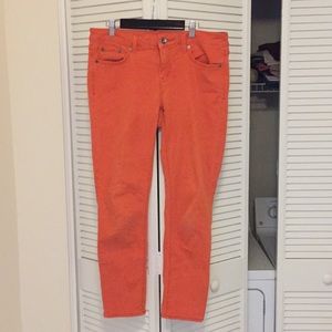 Stylus orange jean skinny ankle pants
